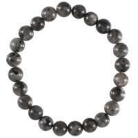 Bracelet boules élastique de perles en véritable pierre de labradorite. La labradorite est une pierre régénérante, qui apporte la protection. Elle absorbe et détruit les énergies négatives, stimule les dons naturels. Elle développe les facultés d'auto guérison.