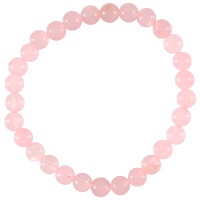 Bracelet boules élastique de perles en véritable pierre de quartz rose. Le quartz dissipe la peur, calme et apaise. Il apporte de l'espoir et aide à se retrouver en tant qu'individu, à s'intégrer dans la société. Il est excellent pour le mental et pour l'état physique.