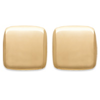 Boucles d'oreilles puces de forme carré en plaqué or jaune 18 carats.