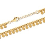 Bracelet avec pampilles en plaqué or 18 carats.