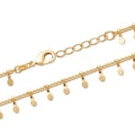 Bracelet avec pampilles en plaqué or jaune 18 carats.