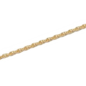 Bracelet chaîne maille forçat double en plaqué or jaune 18 carats.