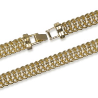 Bracelet chaîne en plaqué or jaune 18 carats.
