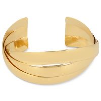 Bracelet jonc ouvert rigide en plaqué or jaune 18 carats.