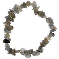 Bracelet élastique composé de véritables pierres de labradorite.