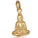 Pendentif Bouddha en plaqué or.