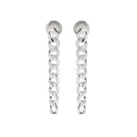 Boucles d'oreilles pendantes en forme de chaîne en argent 925/000.