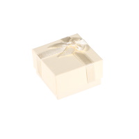Boîte écrin pour bague en carton et nœud papillon en textile. Intérieur en mousse.