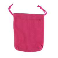 Pochette cadeau en velours de couleur rose fuschia.