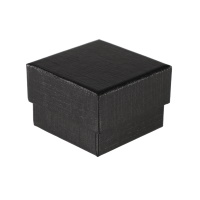 Ecrin pour bague en carton de couleur noire. Intérieur en mousse.