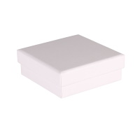 Boîte cadeaux écrin pour parure en carton de couleur blanche. Intérieur en mousse.