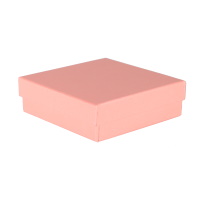 Ecrin boîte cadeau pour parure (boucles d'oreilles, collier) en carton de couleur rose. Intérieur en mousse.