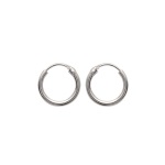 Boucles d'oreilles créoles fines en argent 925/000. Fil rond.