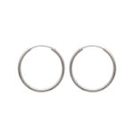 Boucles d'oreilles créoles en argent 925/000. Fil rond.