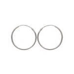 Boucles d'oreilles créoles en argent 925/000. Fil rond.