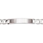 Bracelet identité en argent 925/000. Maille gourmette ultra plate.  Absolument indémodables, Les gourmettes personnalisables sont idéales à offrir aux adultes comme aux adolescent.e.s  Ce modèle est généralement considéré comme plutôt masculin, Mais peut bien entendu être porté par toutes et tous !