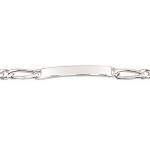 Bracelet identité en argent 925/000. Maille super cheval alternée 1.1.  Absolument indémodables, les gourmettes personnalisables sont idéales à offrir aux adultes comme aux adolescent(e)s.  Ce modèle est généralement considéré comme plutôt féminin mais peut bien entendu être porté par toutes et tous !