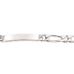 Bracelet identité en argent 925/000. Maille super cheval alternée.  Absolument indémodables, les gourmettes personnalisables sont idéales à offrir aux adultes comme aux adolescent(e)s  Ce modèle est généralement considéré comme plutôt féminin mais peut bien entendu être porté par toutes et tous !