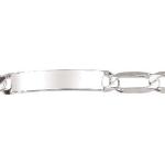 Bracelet identité enargent 925/000. Maille ultra plate alternée 1.1. Absolument indémodables, les gourmettes personnalisables sont idéales à offrir aux adultes comme aux adolescents.