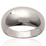 Bague demi jonc en argent 925/000.