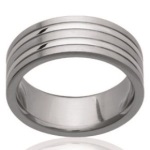 Bague en acier deux tons de qualité 316L.