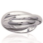 Bague 3 anneaux en argent 925/000.