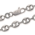 Chaîne maille grain de café en argent 925/000.