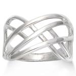 Bague en argent 925/000 rhodié.