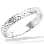 Bague en argent 925/000 rhodié.