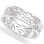 Bague en argent 925/000 rhodié.