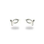 Boucles d'oreilles poissons en argent 925/000.