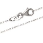 Collier chaîne en argent 925/000. Maille forçat bombé.