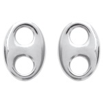 Boucles d'oreilles grains de café en argent 925/000 avec fermoir tige/poussette.