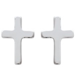 Boucles d'oreilles en argent 925/000. Fermoir tige/poussette. Croix.