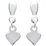 Boucles d'oreilles en argent 925/000. Fermoir tige/poussette. Coeurs.