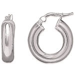 Boucles d'oreilles créoles en argent 925/000.