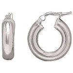 Boucles d'oreilles créoles en argent 925/000.