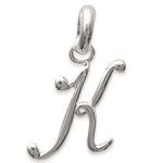 Pendentif en argent 925/000. Lettre K.