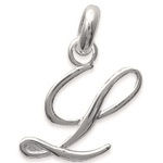 Pendentif en argent 925/000. Lettre L.