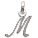 Pendentif en argent 925/000. Lettre M.