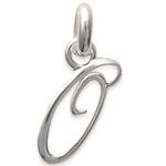 Pendentif en argent 925/000. Lettre O.