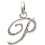 Pendentif en argent 925/000. Lettre P.