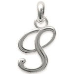 Pendentif en argent 925/000. Lettre S.