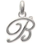 Pendentif en argent 925/000. Lettre B.