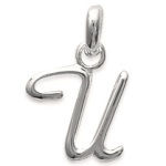 Pendentif en argent 925/000. Lettre U.