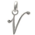 Pendentif en argent 925/000. Lettre V.