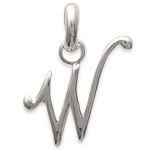 Pendentif en argent 925/000. Lettre W.