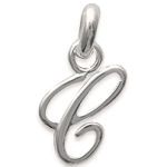 Pendentif en argent 925/000. Lettre C.