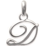 Pendentif en argent 925/000. Lettre D.