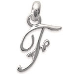 Pendentif en argent 925/000. Lettre F.